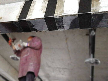 FRP sheet reinforced concrete beam